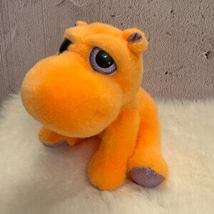 RARE Russ Li'l Peepers Plush Orange/Purple Hippo Peaches 6in #11306 (SKU: 257TO)